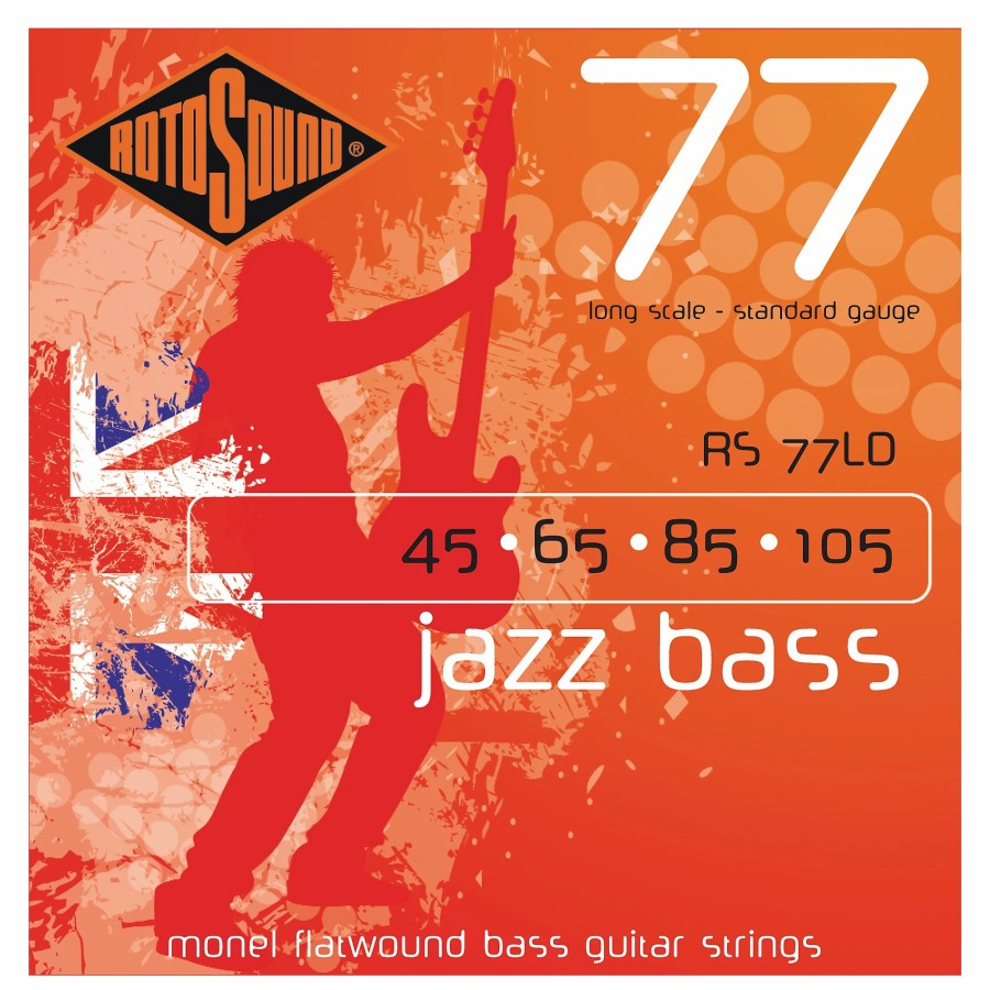 Basses Rotosound Bass Guitar Strings | Rotosound Rs77Ld Jazz Bass Monel Flat Wound Strings