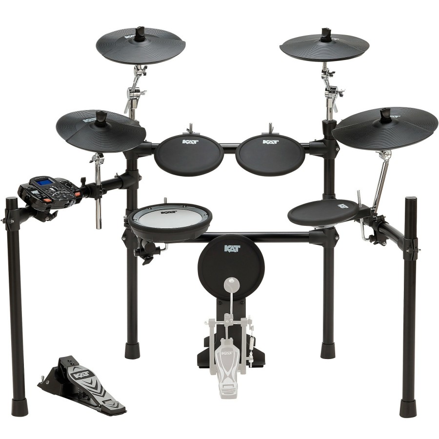 Drums KAT Percussion Electronic Drum Sets | Kat Percussion Kt-200 5-Piece Electronic Drum Set Black