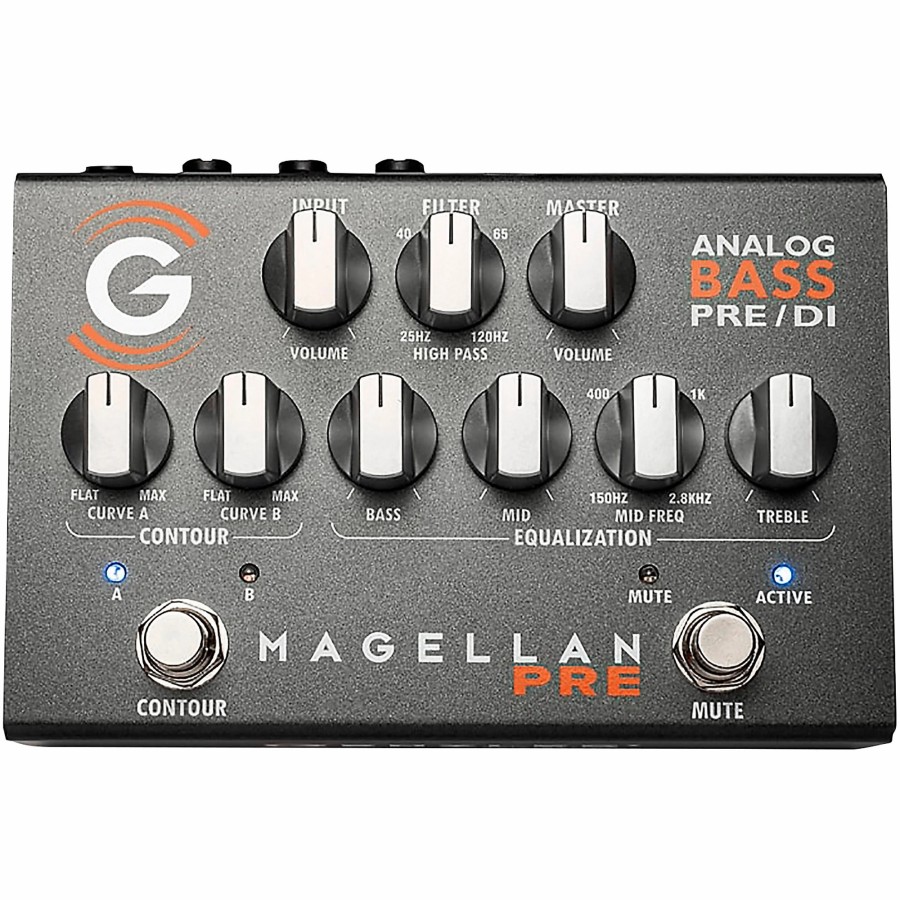 Basses Genzler Amplification Bass Effects | Genzler Amplification Magellan Pre Analog Bass Pre/Di Effects Pedal Platinum Silver