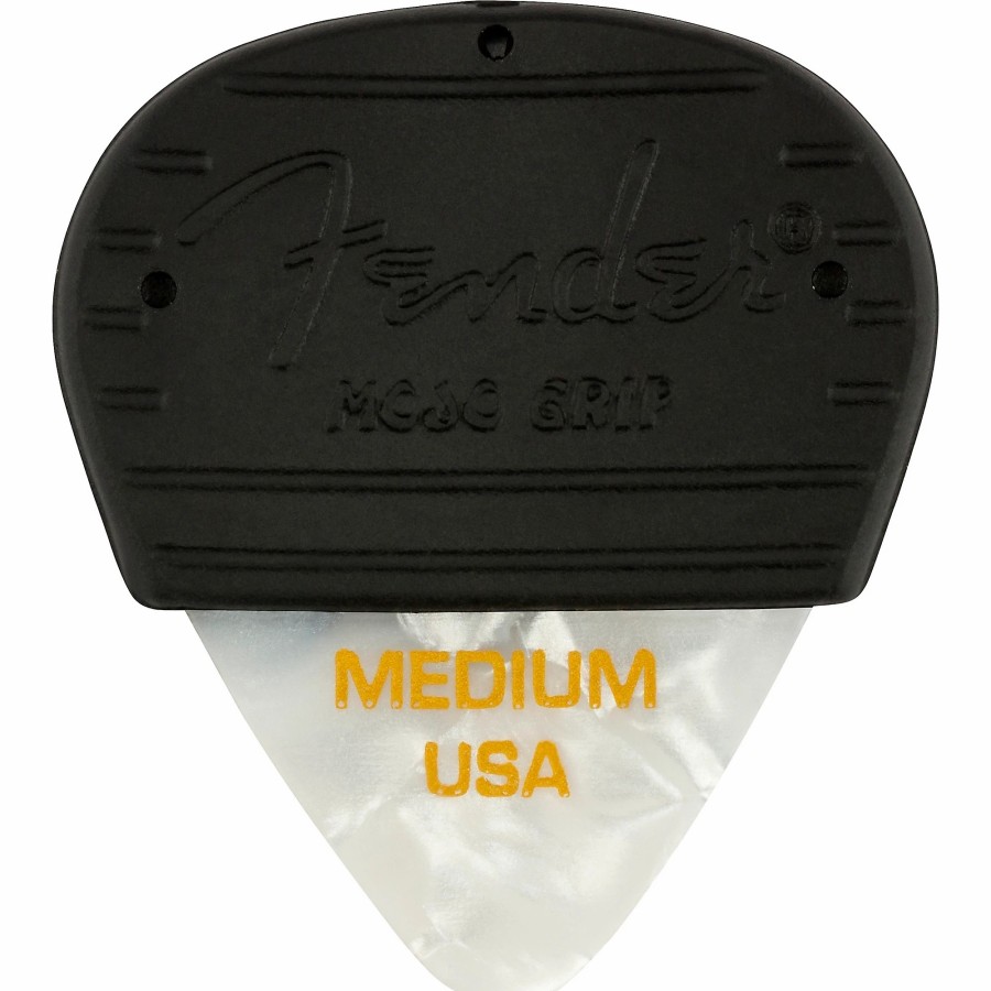 Guitars Fender Guitar Picks | Fender Mojo Grip 351 Guitar Picks (3-Pack) White Moto Medium