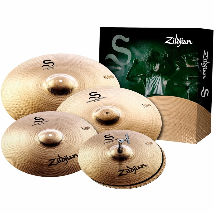 Drums Zildjian Cymbal Packs | Zildjian S Family Performer Cymbal Pack With Free 18" Thin Crash