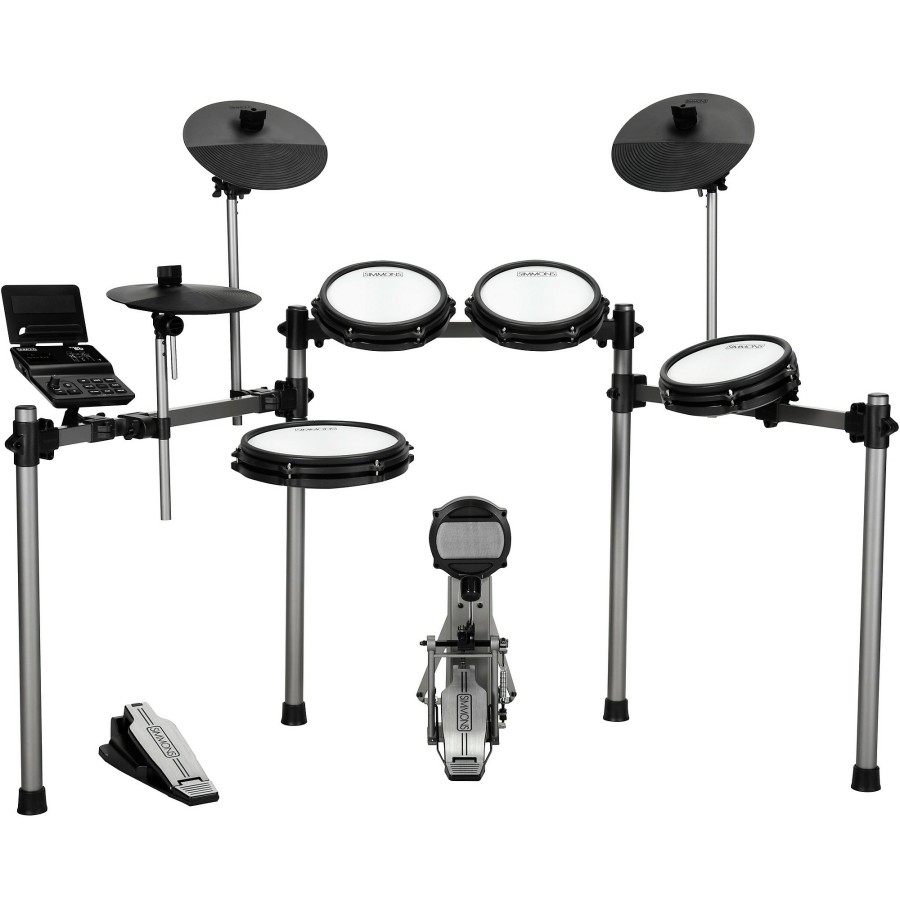 Drums Simmons Electronic Drum Sets | Simmons Titan 50 Electronic Drum Kit With Mesh Pads And Bluetooth