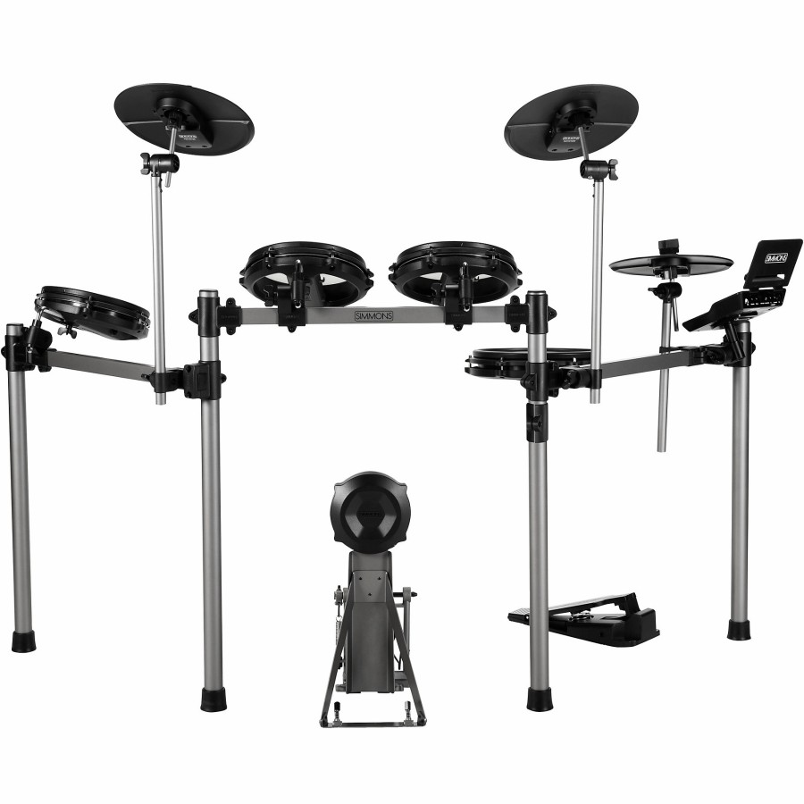 Drums Simmons Electronic Drum Sets | Simmons Titan 50 Electronic Drum Kit With Mesh Pads And Bluetooth