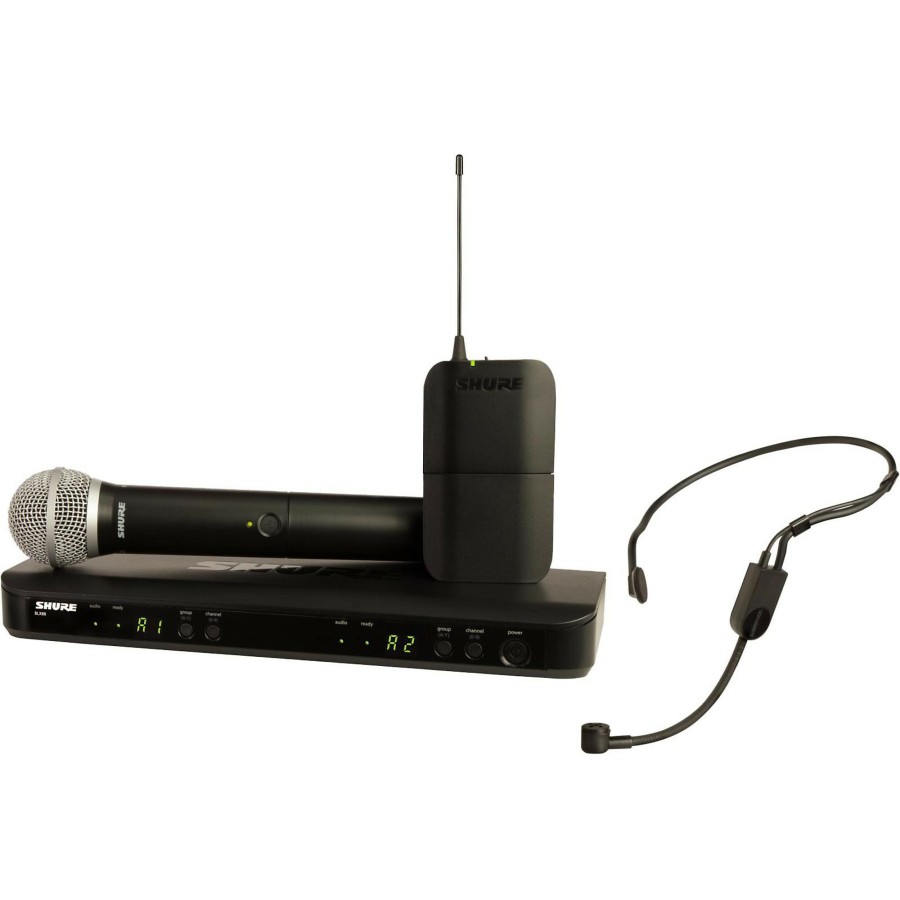 Mics & Wireless Shure | Shure Blx1288 Combo System With Pga31 Headset Microphone And Pg58 Handheld Microphone Band H10