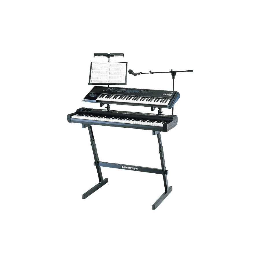 Keyboards & Midi Quik-Lok Stands & Racks | Quik-Lok Two-Tier Z Keyboard Stand