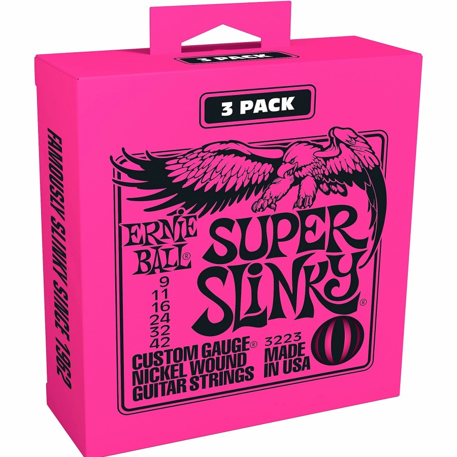 Guitars Ernie Ball Guitar Strings | Ernie Ball 3223 Nickel Super Slinky Electric Guitar Strings 3-Pack