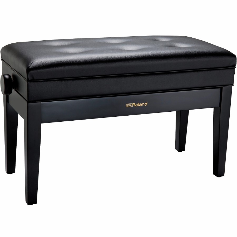 Keyboards & Midi Roland Benches & Stools | Roland Rpb-D400-Us Piano Bench, Duet Size, Vinyl Seat Satin Black