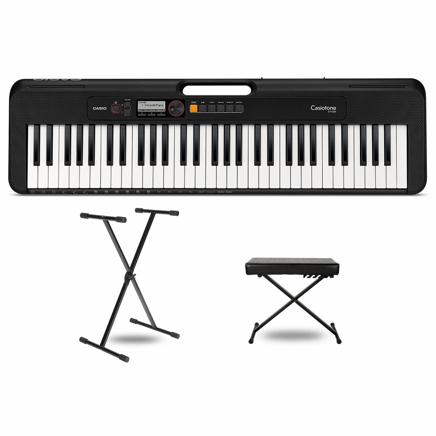 Keyboards & Midi Casio | Casio Casiotone Ct-S200 Keyboard With Stand And Bench Black