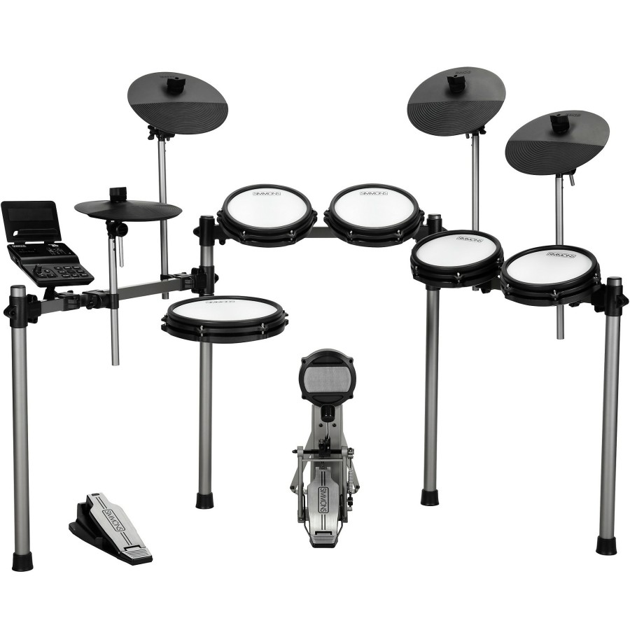 Drums Simmons Electronic Drum Sets | Simmons Titan 50 Expanded Electronic Drum Kit With Mesh Pads And Bluetooth