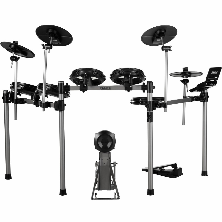 Drums Simmons Electronic Drum Sets | Simmons Titan 50 Expanded Electronic Drum Kit With Mesh Pads And Bluetooth