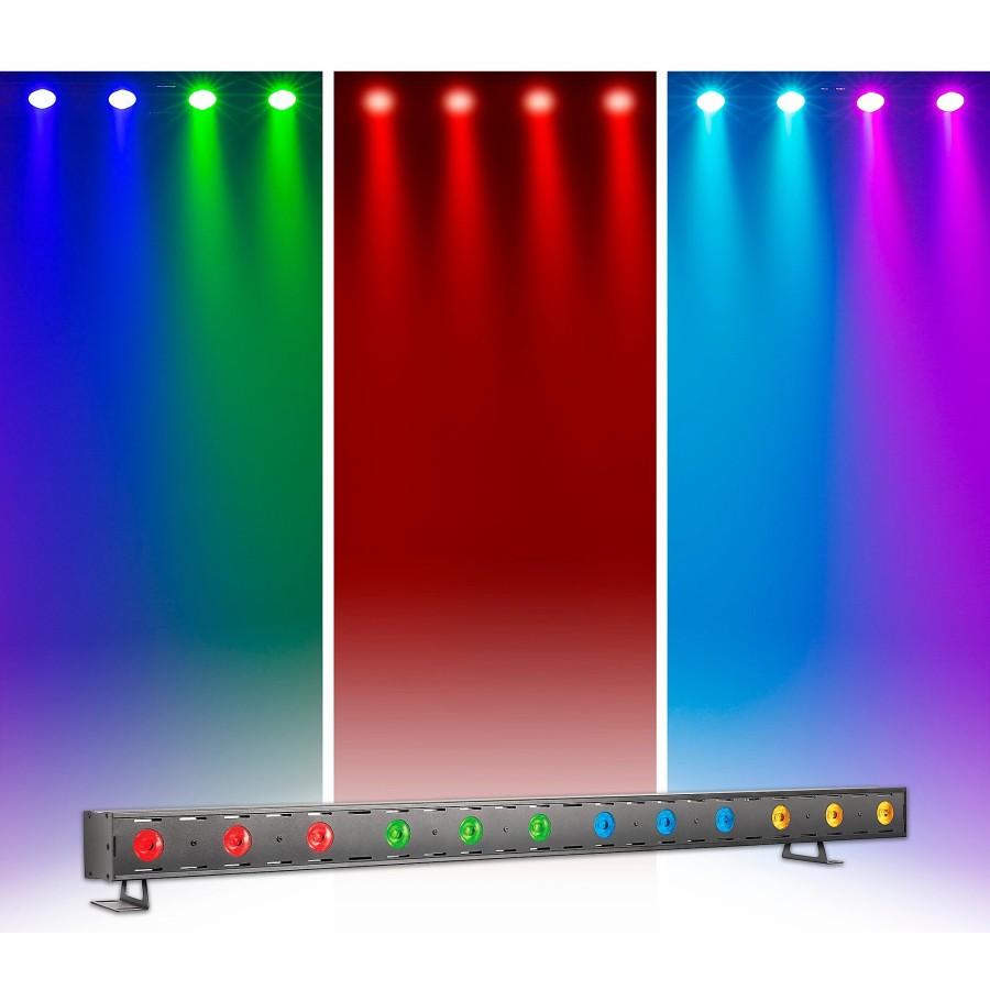 Lighting Venue | Venue Tetra Bar Rgba Linear Strip Wash Light With Four Color Zones Black