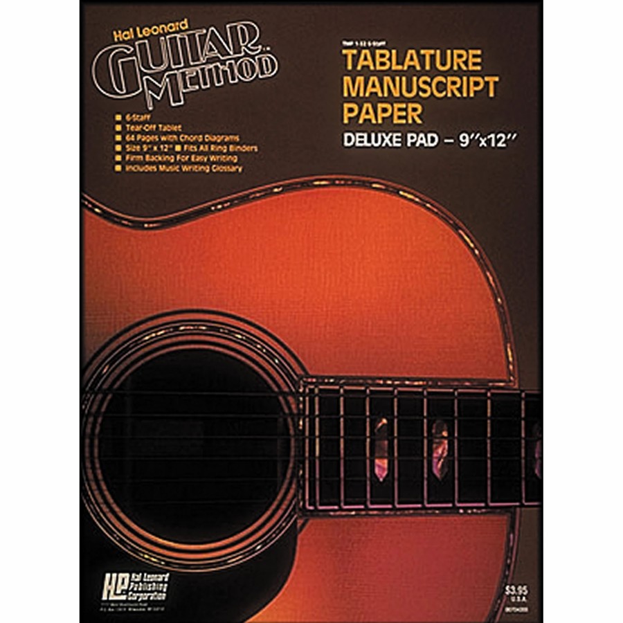 Accessories Hal Leonard | Hal Leonard Guitar Tablature Manuscript Paper Deluxe