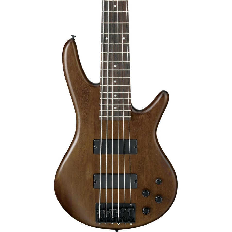 Basses Ibanez 6+ String | Ibanez Gsr206 6-String Electric Bass Flat Walnut Rosewood Fretboard