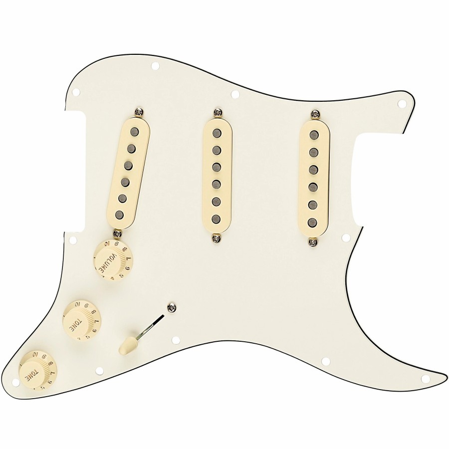 Basses Fender Fretted Instrument Accessories & Parts | Fender Stratocaster Sss Tex Mex Pre-Wired Pickguard White/Back/White