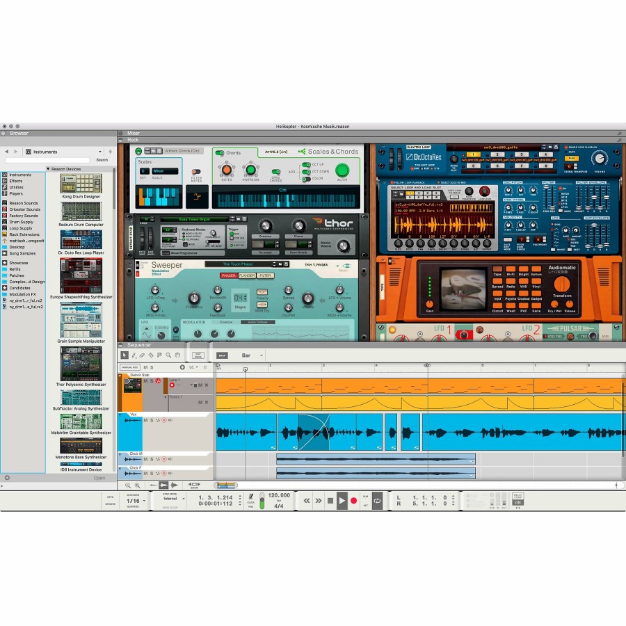 Recording Reason Studios | Reason Studios Upgrade To Reason 11 Edu 5-User Network Multi-License (Boxed)