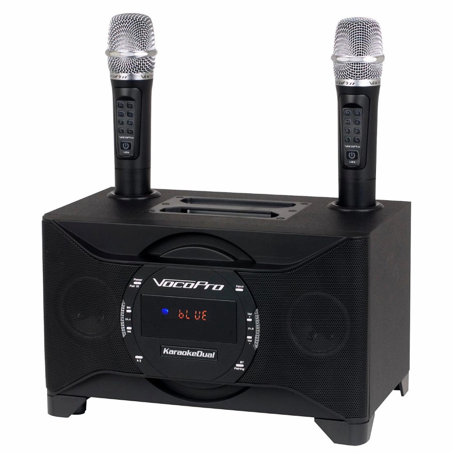 Dj Equipment VocoPro | Vocopro Karaokeedual All-In-One Karaoke Boom Box With Wireless Mics