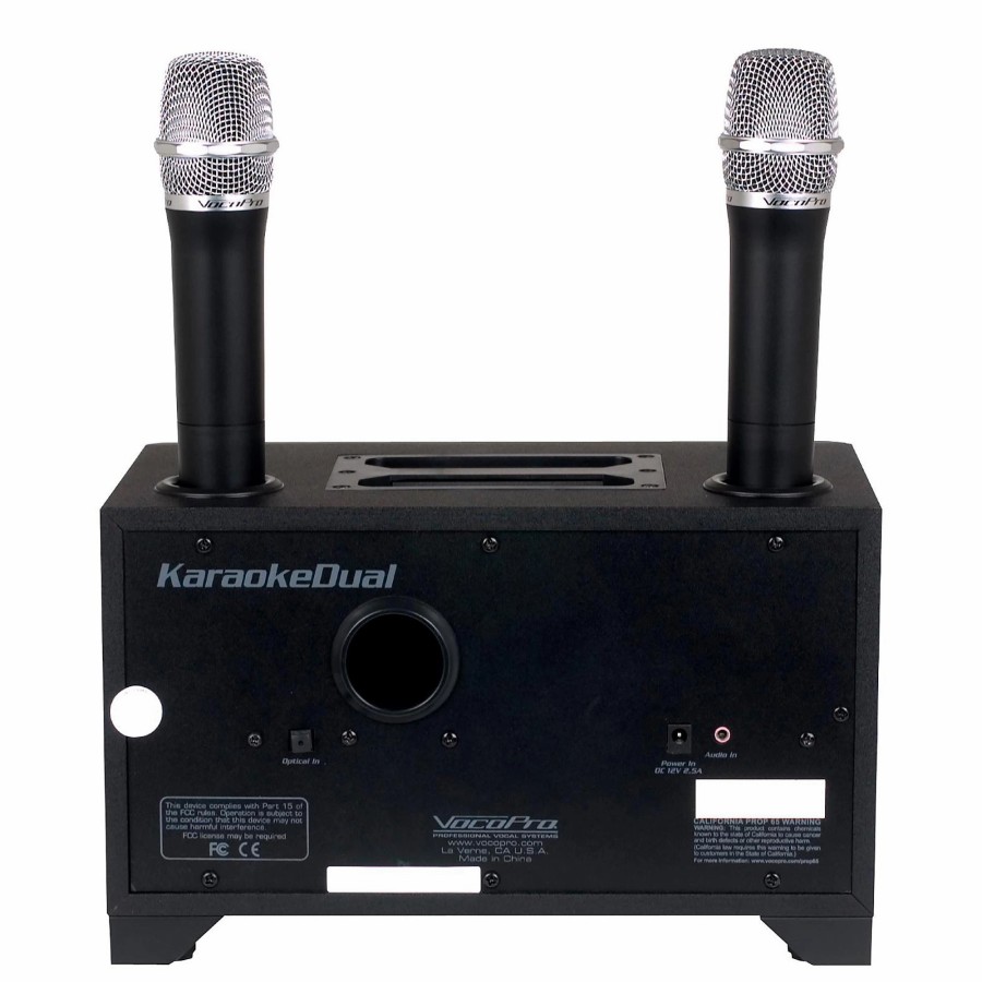 Dj Equipment VocoPro | Vocopro Karaokeedual All-In-One Karaoke Boom Box With Wireless Mics