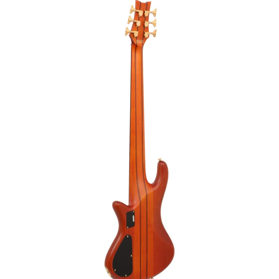 Basses Schecter Guitar Research 6+ String | Schecter Guitar Research Stiletto Studio 6 Bass Satin Honey