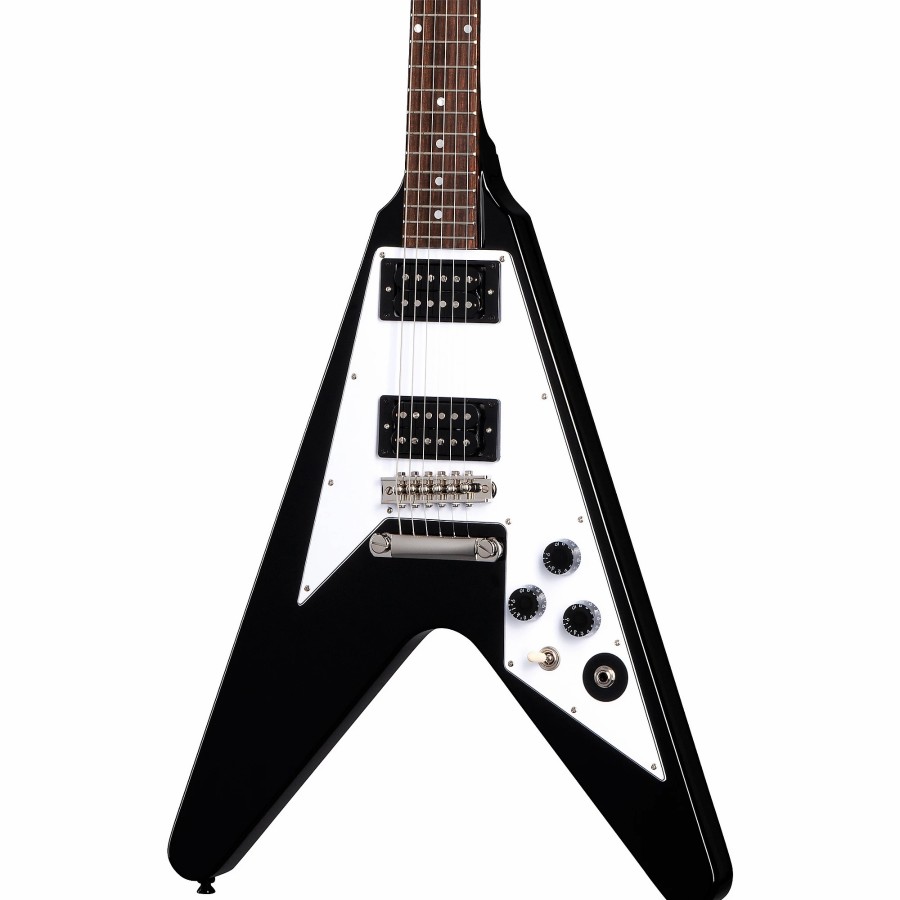 Guitars Epiphone Solid Body | Epiphone Kirk Hammett 1979 Flying V Electric Guitar Ebony