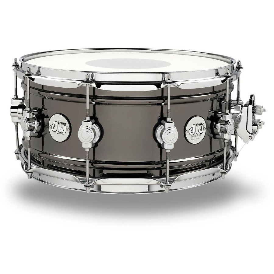 Drums DW Snare Drums | Dw Design Series Black Nickel Over Brass Snare Drum 14X6.5 Inch