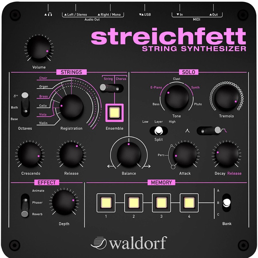 Keyboards & Midi Waldorf Synthesizer Modules | Waldorf Streichfett Desktop Synthesizer