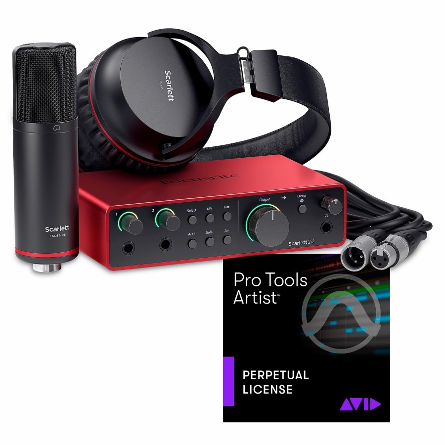 Recording Focusrite | Focusrite Scarlett Studio Pack (Gen 4) With Avid Pro Tools Artist Perpetual (Boxed) 2I2 Studio Pack