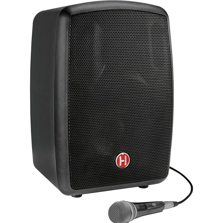 Live Sound Harbinger | Harbinger Roadtrip 25 8" Battery-Powered Portable Speaker With Bluetooth And Microphone Black