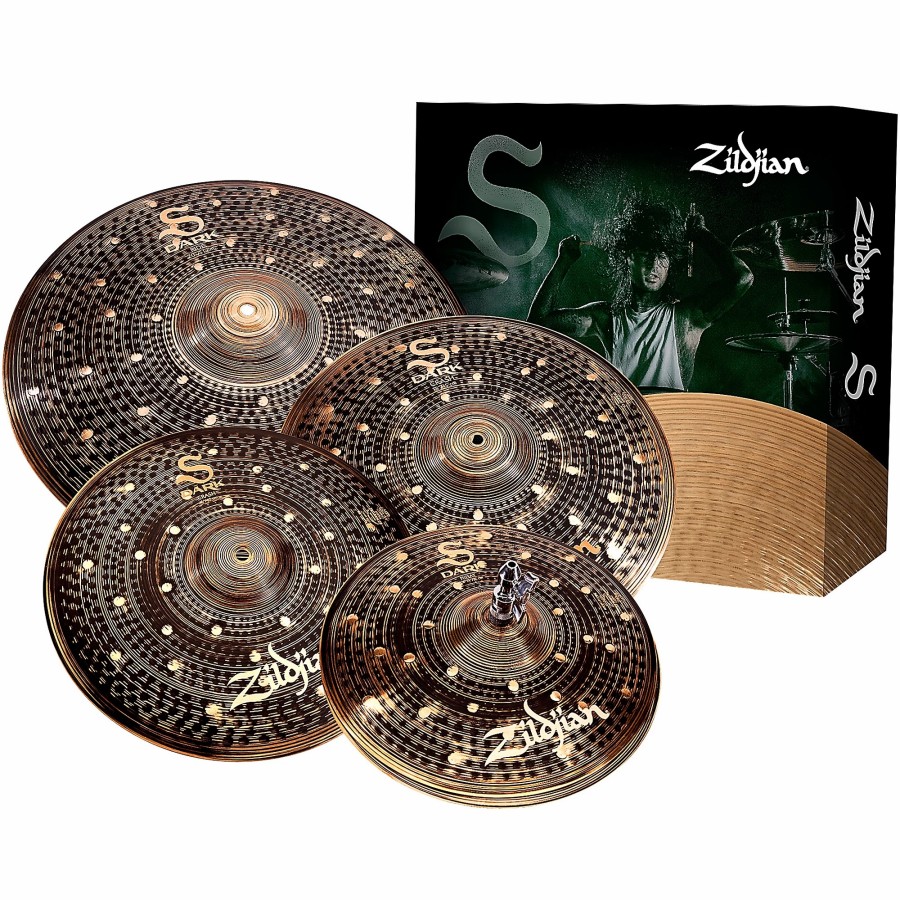 Drums Zildjian Cymbal Packs | Zildjian S Dark Cymbal Pack