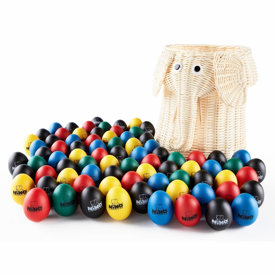 Band & Orchestra Nino | Nino 80-Piece Egg Shaker Assortment With Elephant Basket