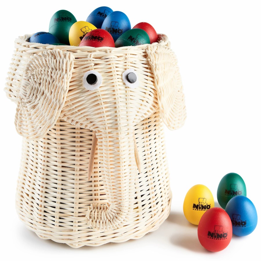 Band & Orchestra Nino | Nino 80-Piece Egg Shaker Assortment With Elephant Basket