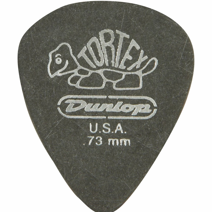 Guitars Dunlop Guitar Picks | Dunlop Tortex Pitch Black Standard Guitar Picks 1 Dozen .73 Mm