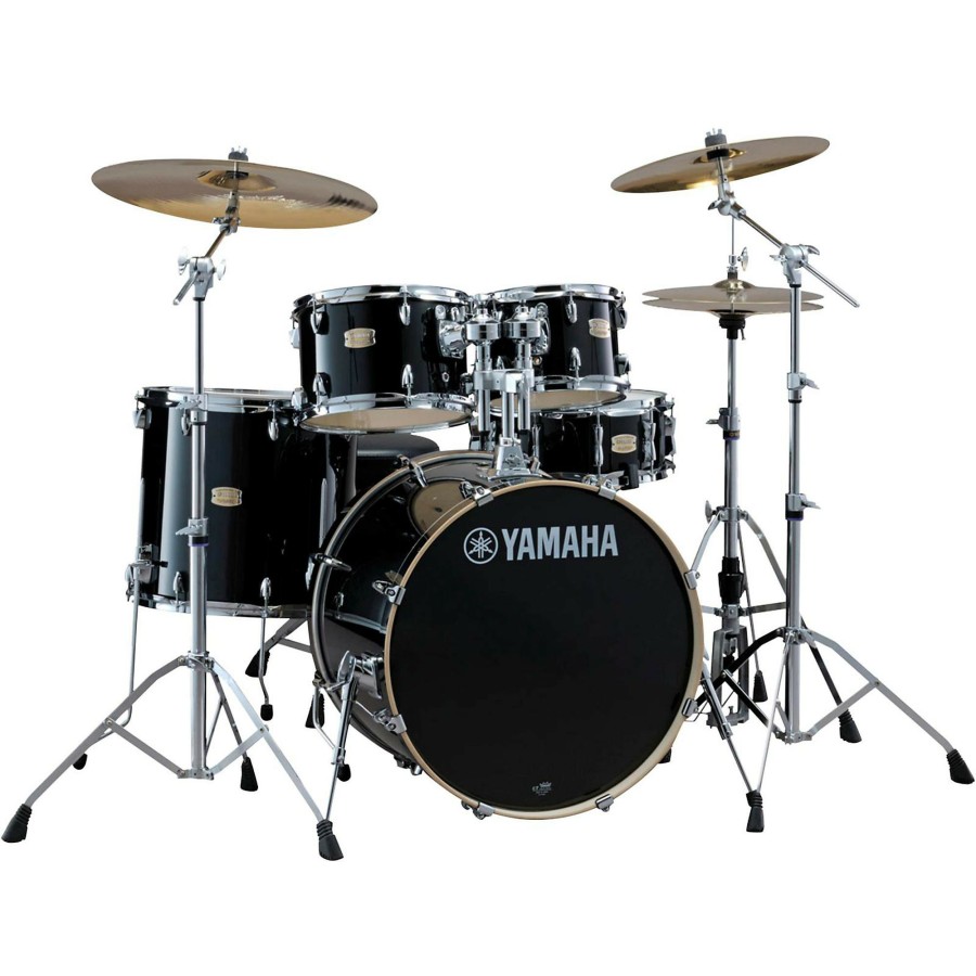 Drums Yamaha Drum Sets | Yamaha Stage Custom Birch 5-Piece Shell Pack With 22" Bass Drum Raven Black