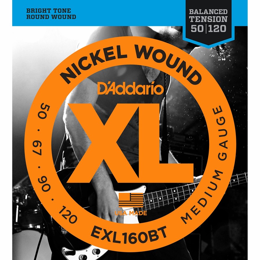 Basses D'Addario Bass Guitar Strings | D'Addario Exl160Bt Balanced Tension 50-120 Long Scale Electric Bass String Set