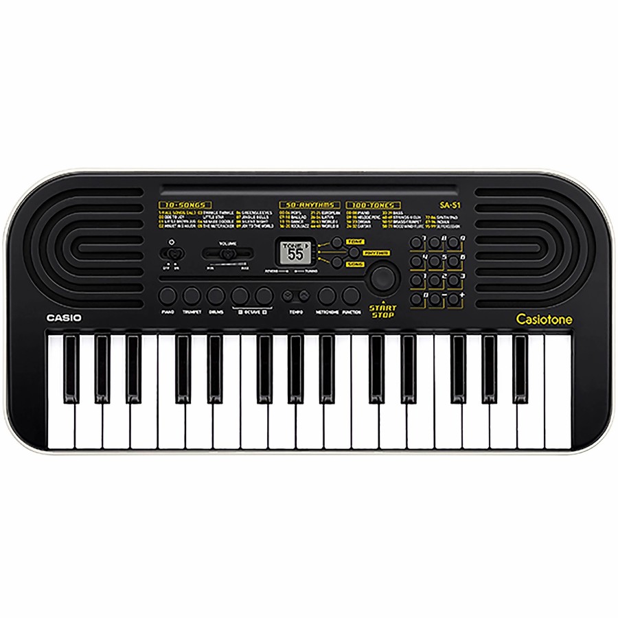 Keyboards & Midi Casio | Casio Sa-51 32-Key Mini Portable Keyboard Black