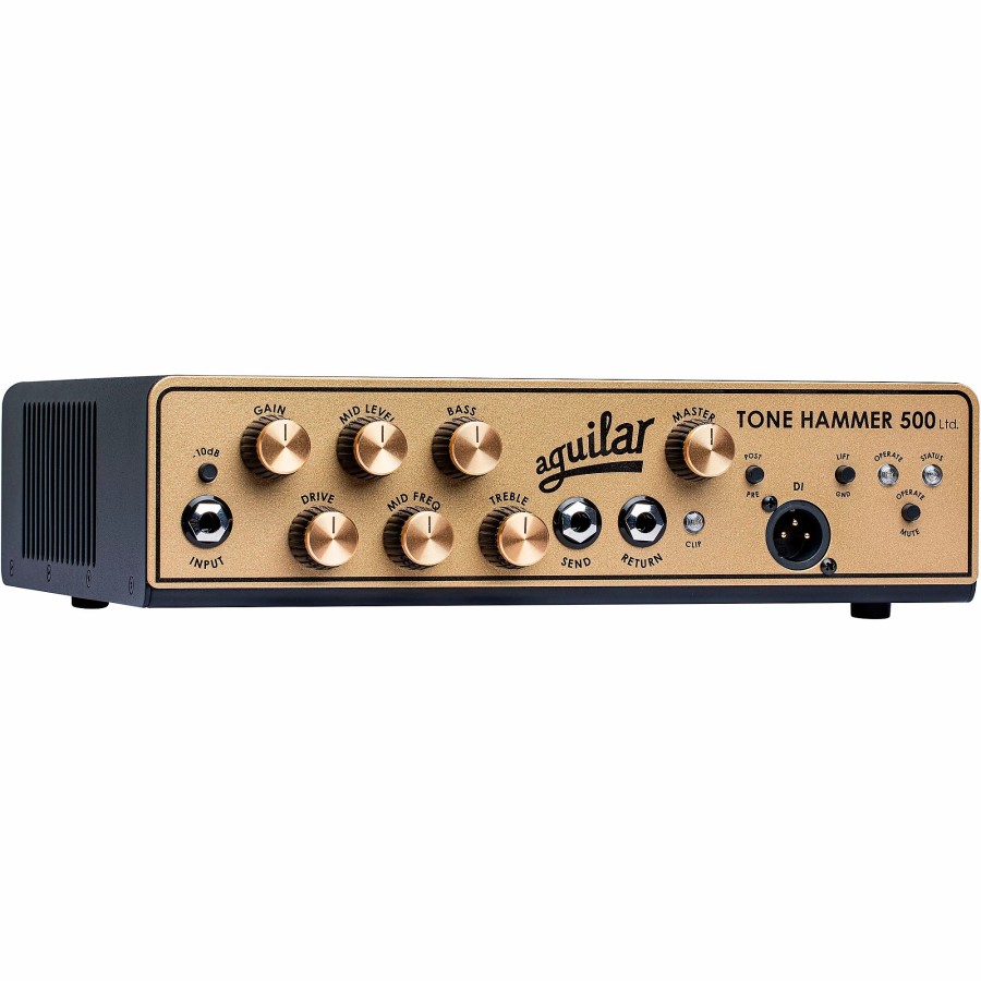 Amps & Effects Aguilar Heads | Aguilar Limited-Edition Gold Tone Hammer 500 Bass Amp Head