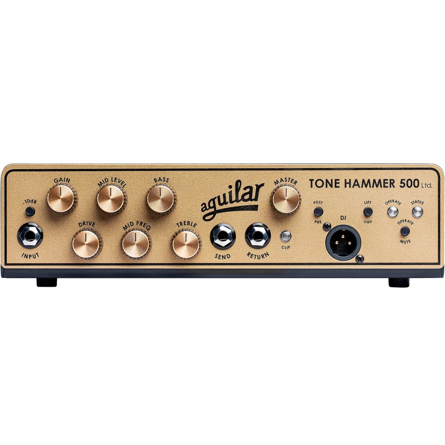 Amps & Effects Aguilar Heads | Aguilar Limited-Edition Gold Tone Hammer 500 Bass Amp Head