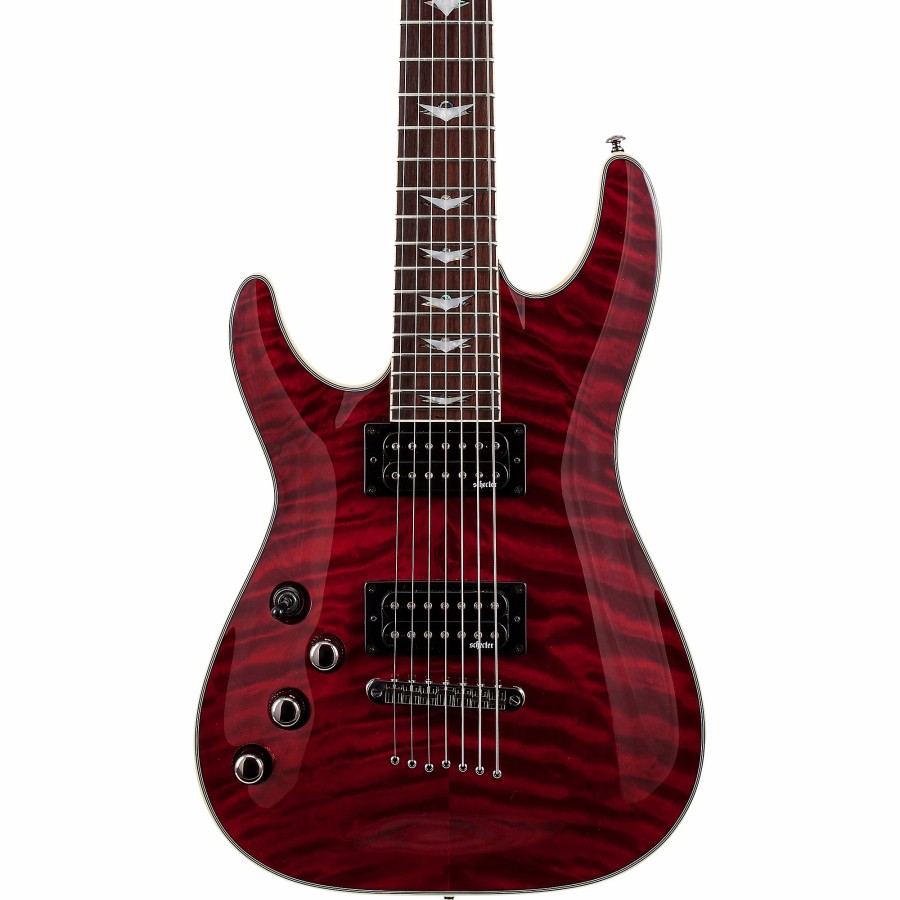 Guitars Schecter Guitar Research Left Handed | Schecter Guitar Research Omen Extreme-7 Left-Handed Electric Guitar Black Cherry