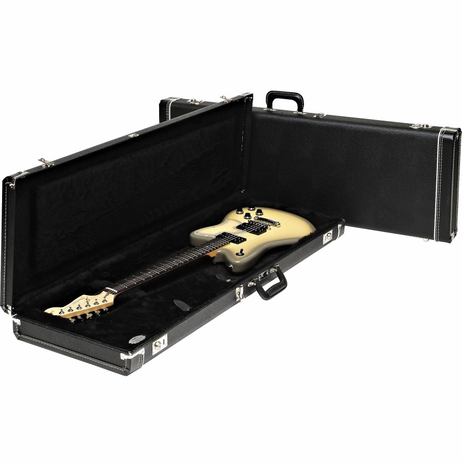 Guitars Fender Cases & Gig Bags | Fender Strat/Tele Hardshell Case Black Black Plush Interior