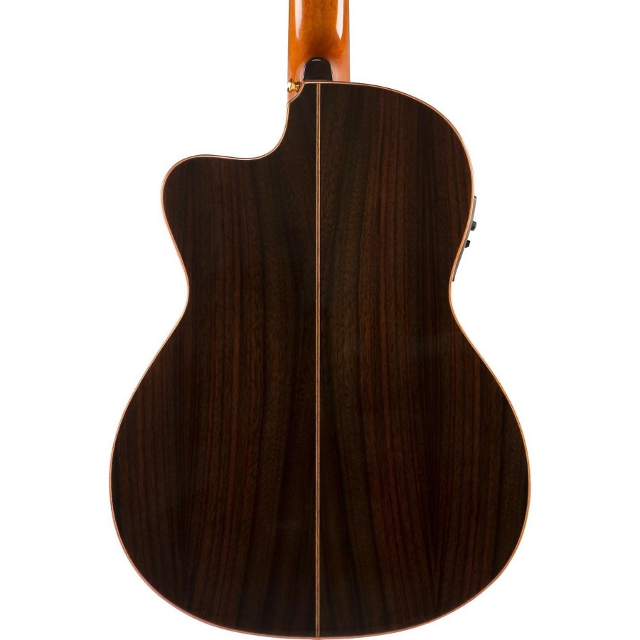 Guitars Lucero | Lucero Lfn200Sce Spruce/Rosewood Thinline Acoustic-Electric Classical Guitar Natural