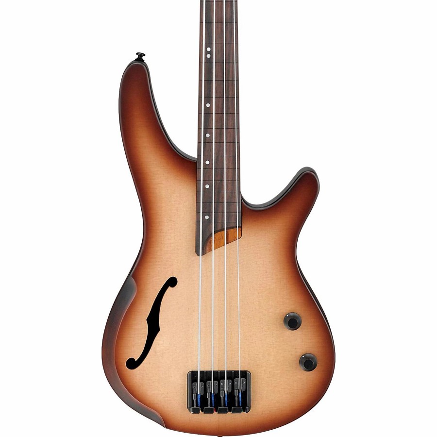 Basses Ibanez Fretless | Ibanez Bass Workshop Srh500F Fretless Electric Bass Flat Natural Browned Burst