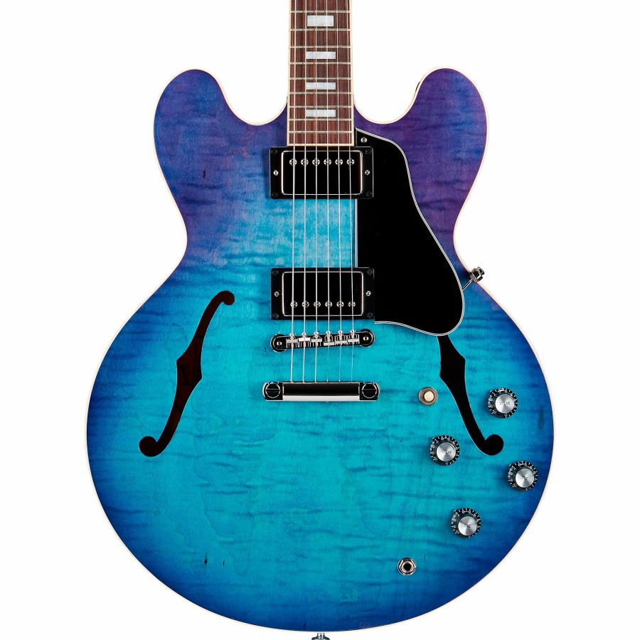 Guitars Gibson Hollow & Semi-Hollow Body | Gibson Es-335 Figured Limited-Edition Semi-Hollow Electric Guitar Blueberry Burst