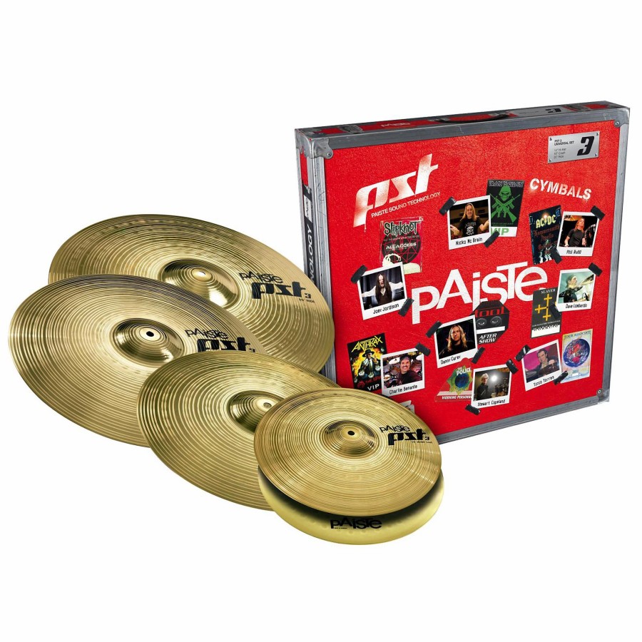 Drums Paiste Cymbal Packs | Paiste Pst 3 Limited-Edition Universal Cymbal Set With Free 18" Crash 14, 16, 18 And 20 In.