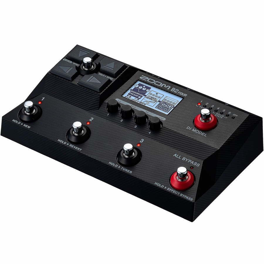 Basses Zoom Bass Effects | Zoom B2 Four Multi-Effects Processor For Bass Black