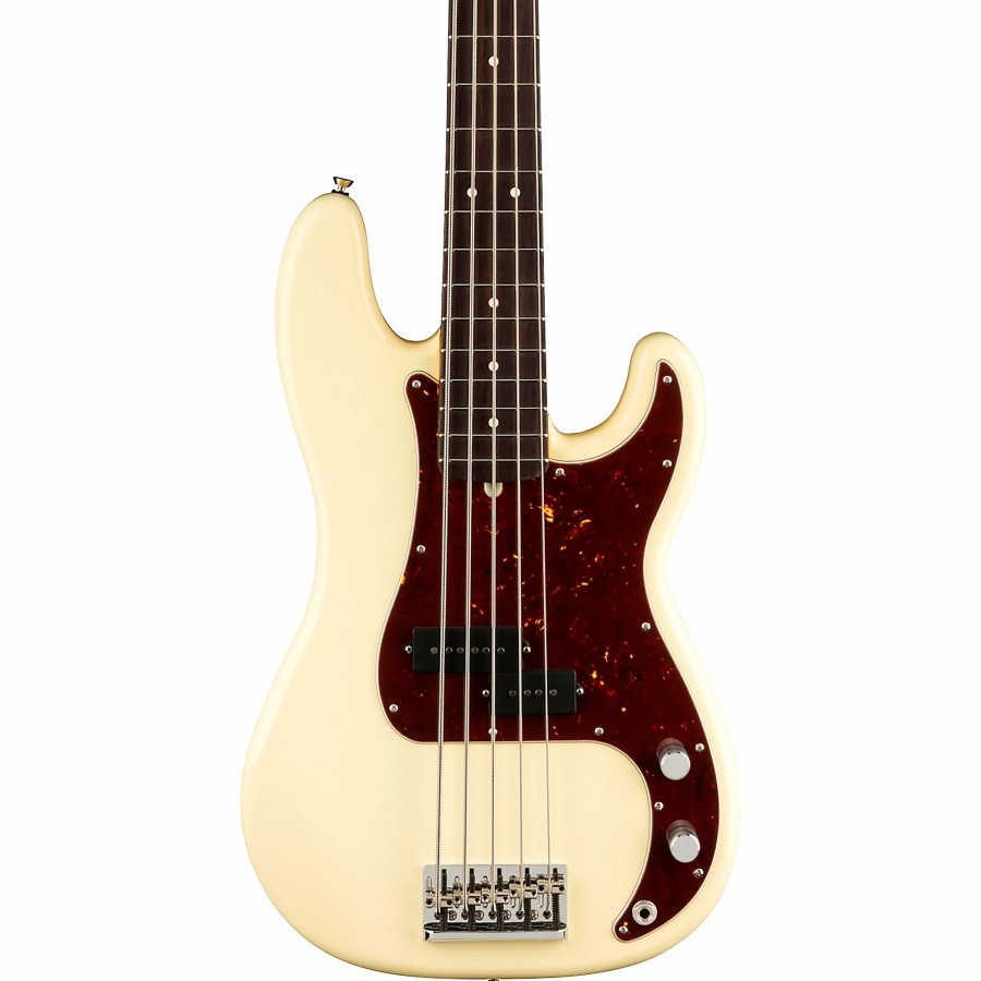 Basses Fender 5-String | Fender American Professional Ii Precision Bass V Rosewood Fingerboard Olympic White