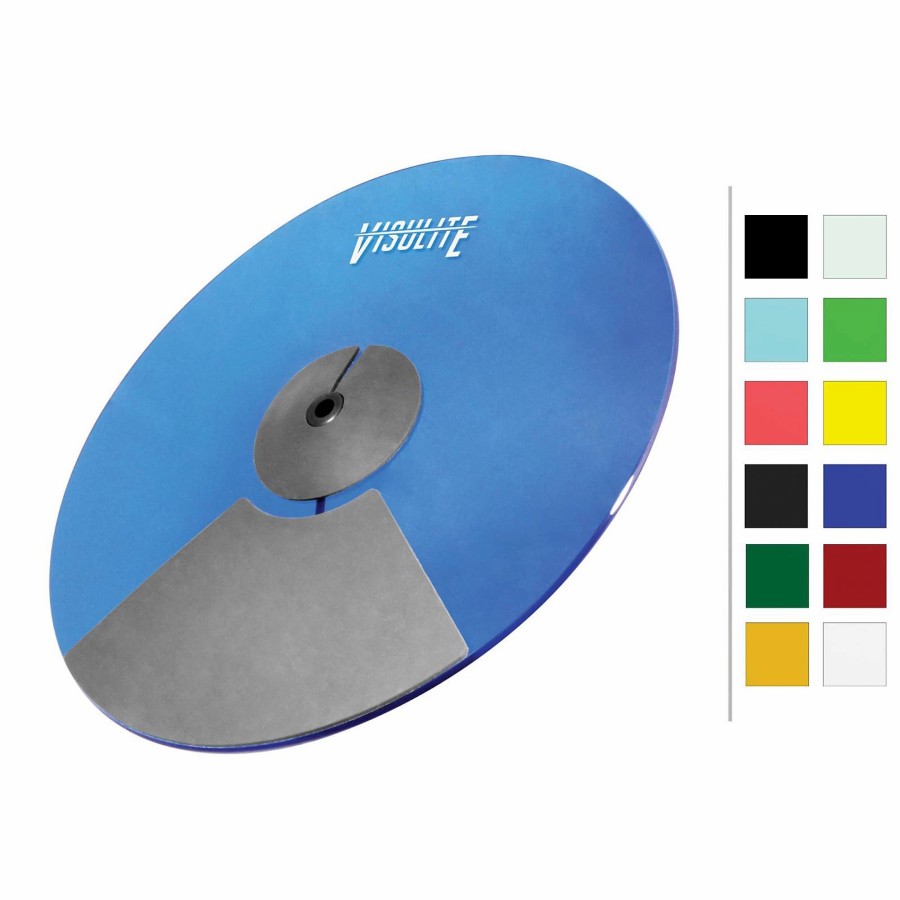 Drums Pintech Electronic Cymbals | Pintech Visulite Professional Triple Zone Ride Cymbal 18 In. Fluorescent Blue