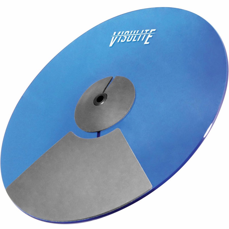 Drums Pintech Electronic Cymbals | Pintech Visulite Professional Triple Zone Ride Cymbal 18 In. Fluorescent Blue