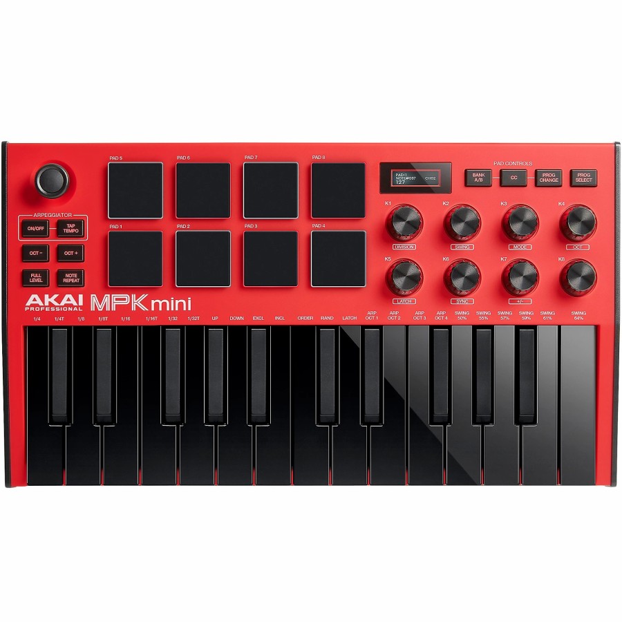 Keyboards & Midi Akai Professional | Akai Professional Mpc One+ Standalone Production Center With Mpk Mini Mk3 And Headphones Red