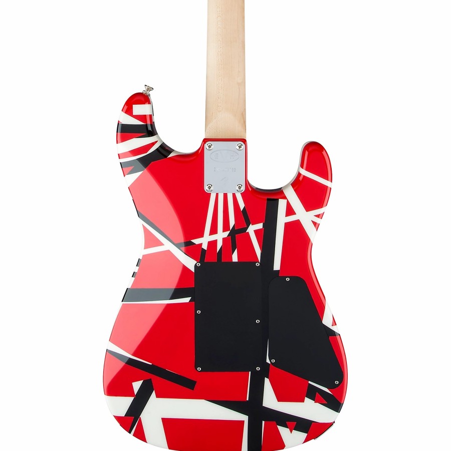 Guitars EVH Left Handed | Evh Striped Series Left-Handed Electric Guitar Red, Black, And White Stripes