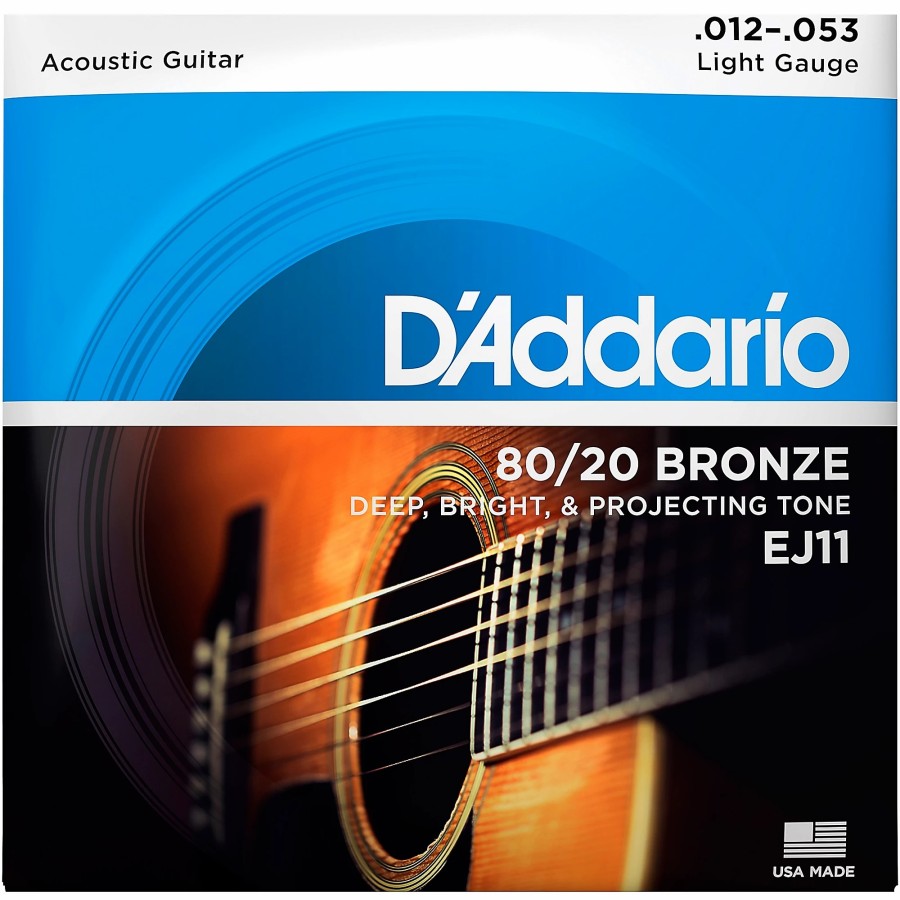 Guitars D'Addario Guitar Strings | D'Addario Ej11 80/20 Bronze Light Acoustic Guitar Strings