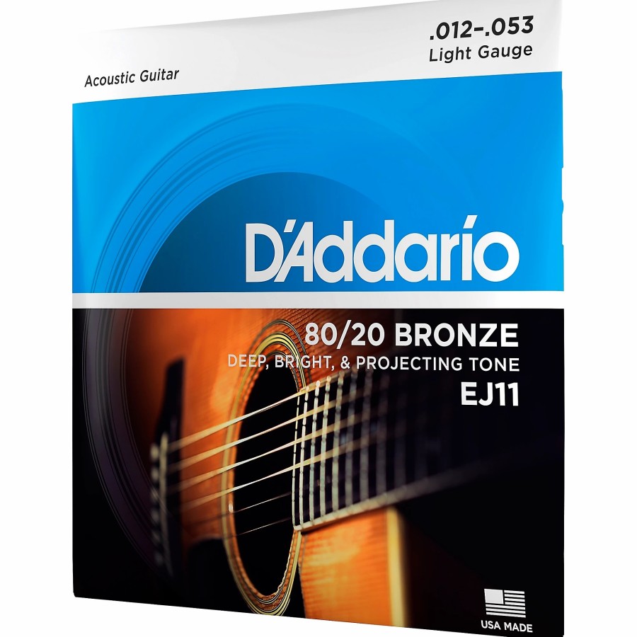 Guitars D'Addario Guitar Strings | D'Addario Ej11 80/20 Bronze Light Acoustic Guitar Strings